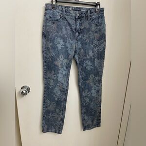 Laurie Felt Petite Floral Relaxed Straight Jeans Medium A4718210